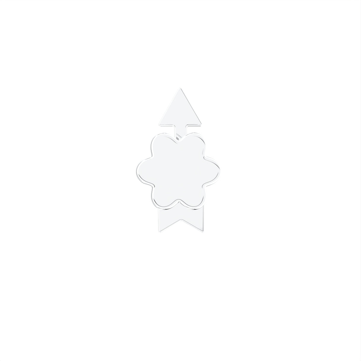 18K Arrow Diamond Piercing Earrings — BACK