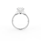 18K Yellow Gold Solitaire Oval Diamond Ring — FRONT
