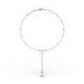 18K Baguette Pear Drop Diamond Necklace — TOP
