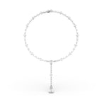18K Baguette Pear Drop Diamond Necklace — TOP