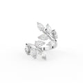 18K Bespoke Leaf Diamond Ring — TOP