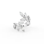 18K Bespoke Leaf Diamond Ring — TOP