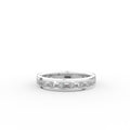18K Yellow Gold Emerald Diamond Band Ring — TOP