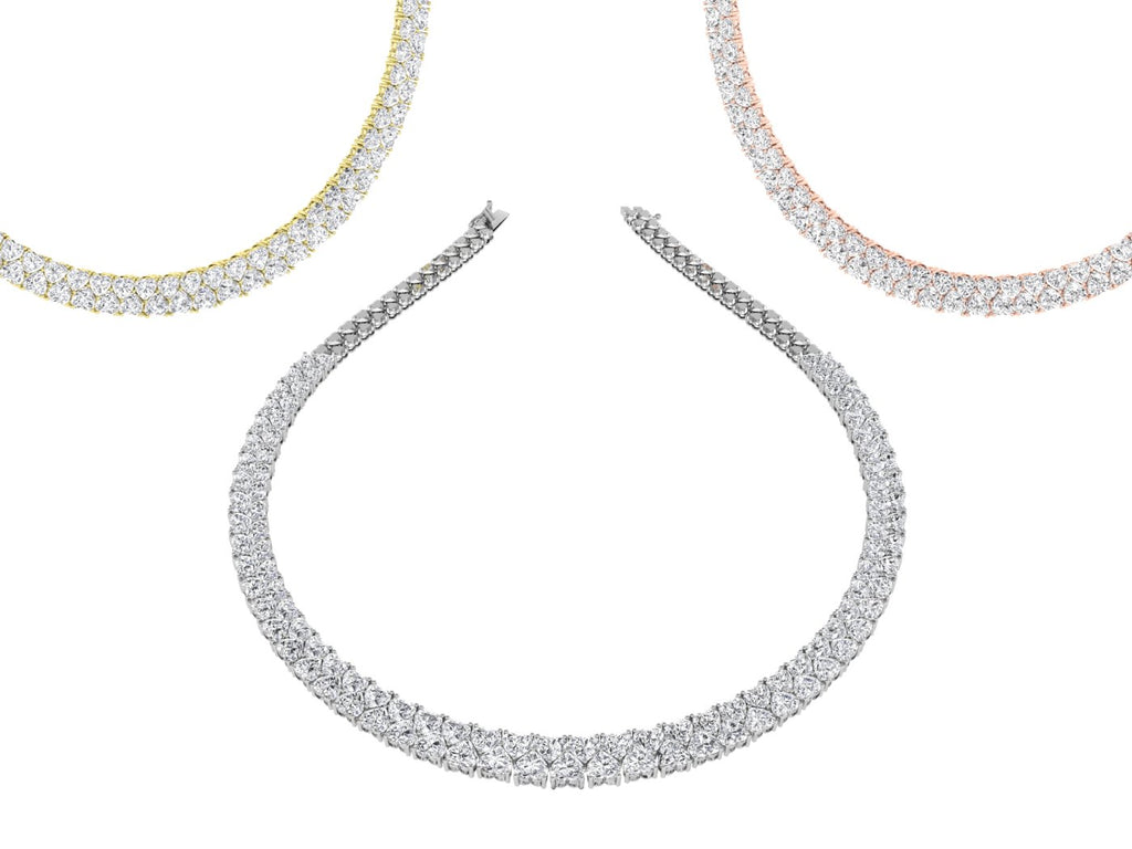 vimg:FJ5627|vimg:FJ5630|18K Graduated Diamond Necklace — 3 COLOR