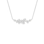 18K Geometric Cluster Round Diamond Pendant — BACK
