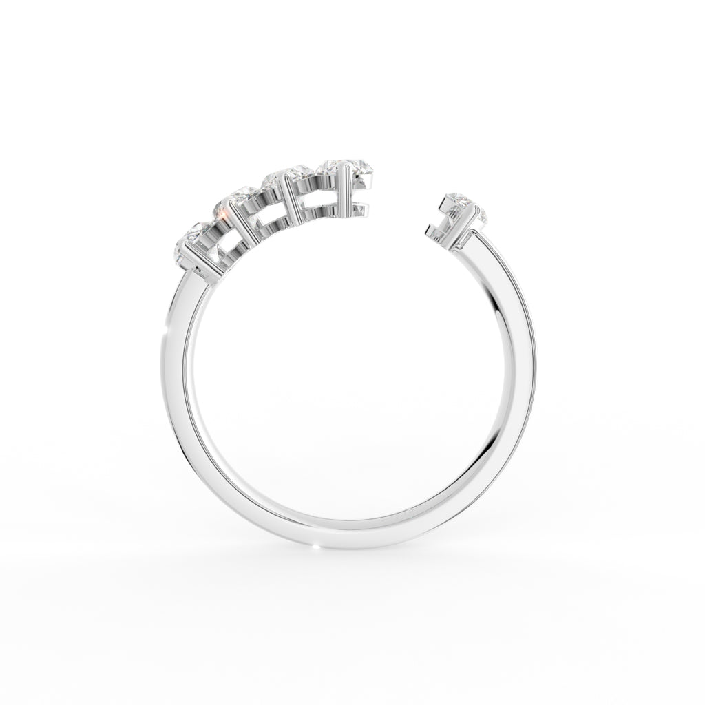 18K White Gold Bespoke Marquise Diamond Ring — FRONT