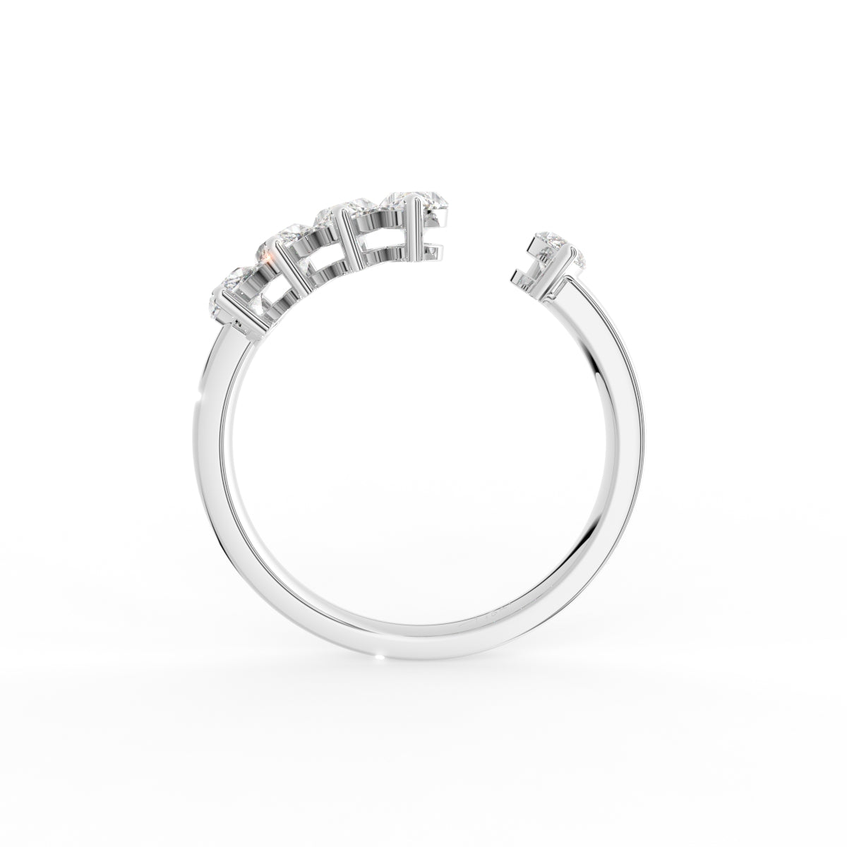 18K White Gold Bespoke Marquise Diamond Ring — FRONT