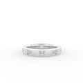 18K Yellow Gold Emerald Diamond Band Ring — TOP