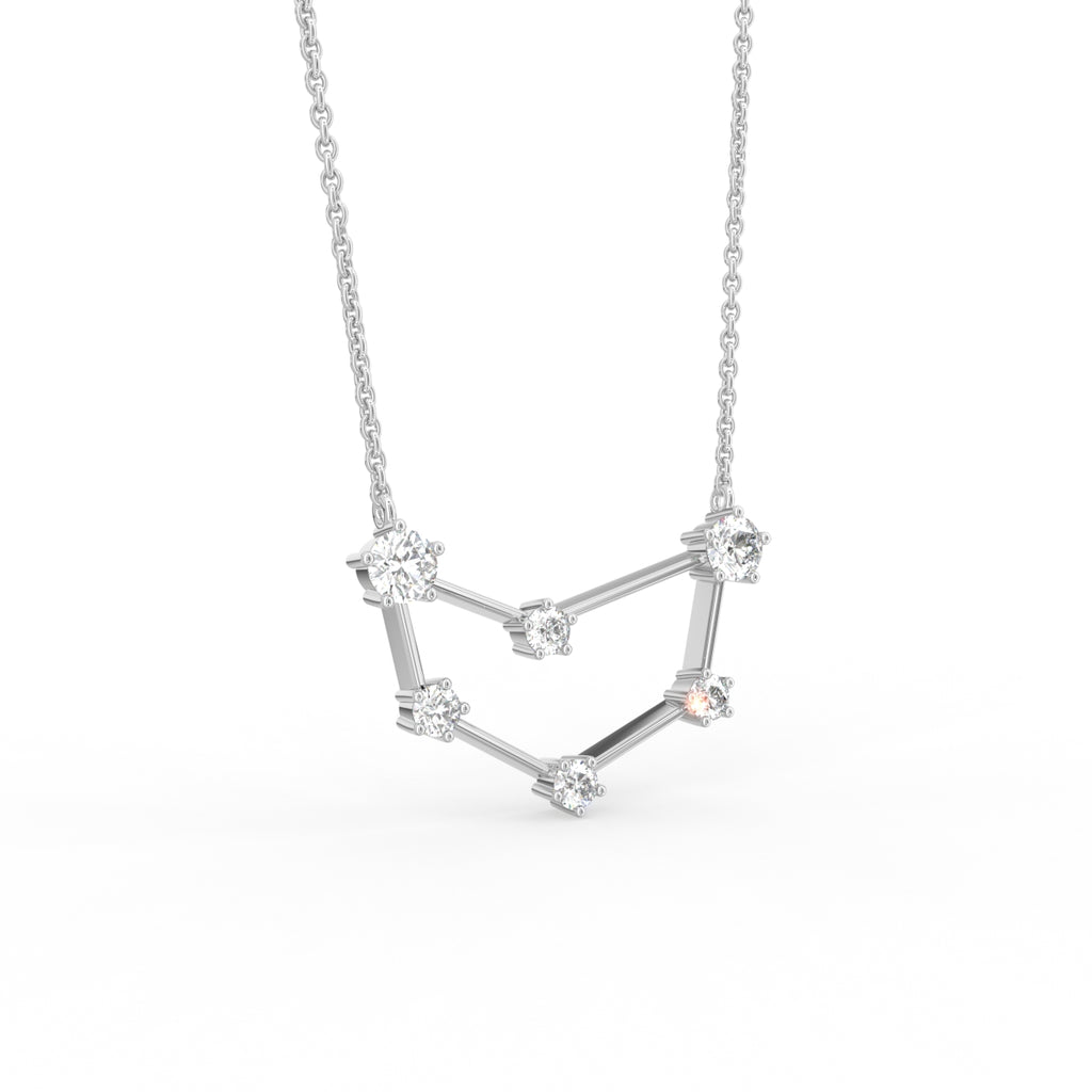 vimg:FJ6866|vimg:FJ6867|18K Constellation Round Diamond Pendant — 3D VIEW