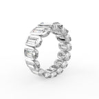 18K White Gold Bespoke Baguette Diamond Ring — 3D VIEW