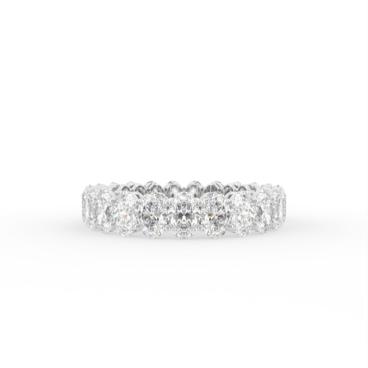 vimg:FJ4034|vimg:FJ3276|vimg:FJ3278|vimg:FJ3279|vimg:FJ3993|14K White Gold Full Eternity Oval Diamond Ring — TOP