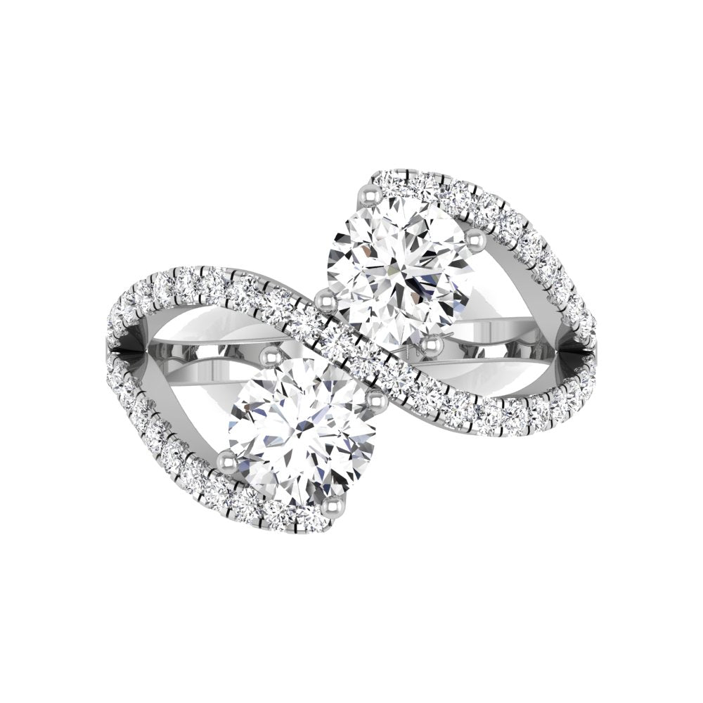 18K Bespoke Round Diamond Ring — TOP