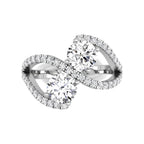 18K Bespoke Round Diamond Ring — TOP