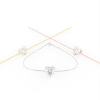 18K Gold Heart Diamond Bracelet — 3 COLOR