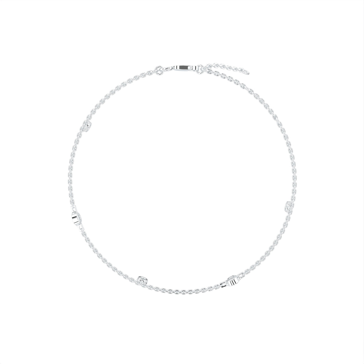 18K Gold Round Diamond Bracelet — FRONT