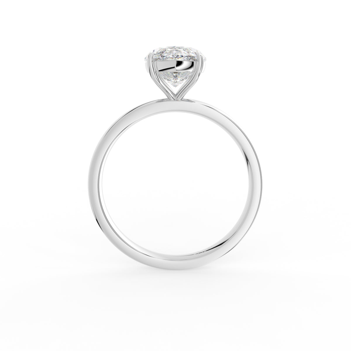 18K Solitaire Marquise Diamond Ring — FRONT
