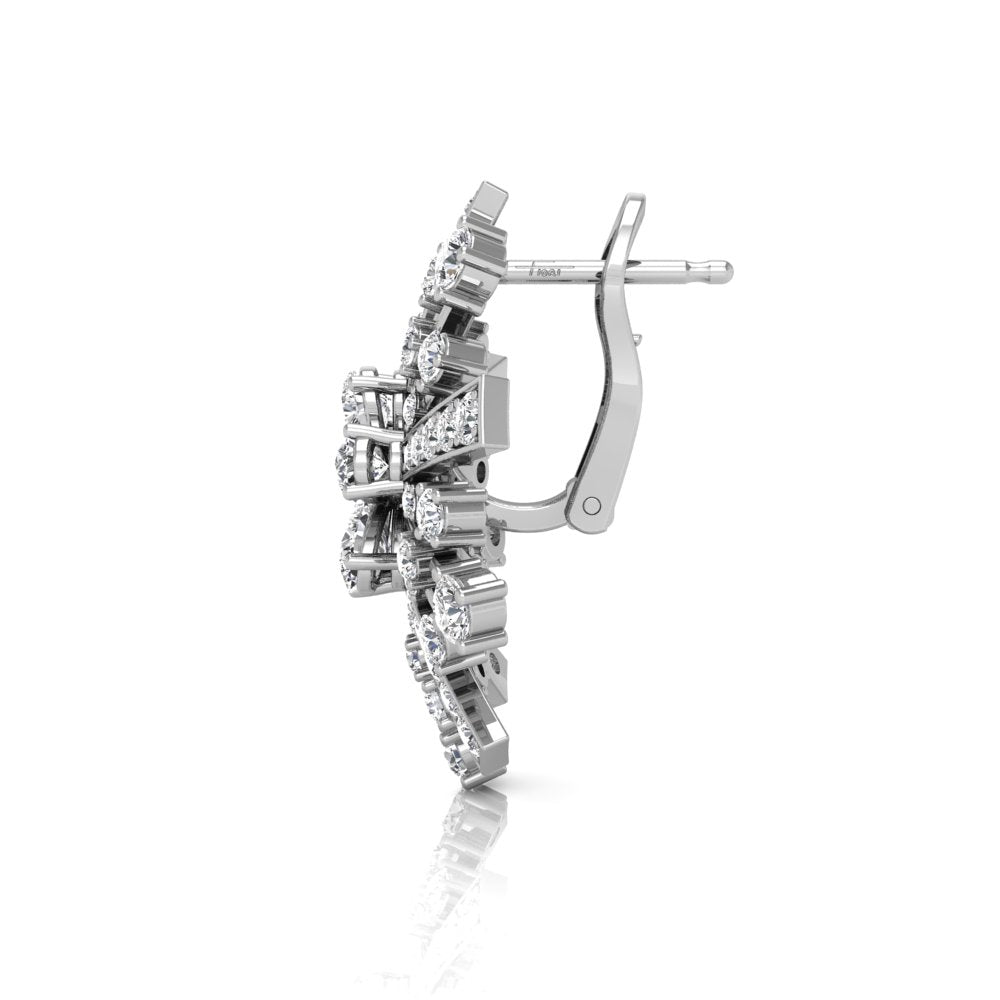 18K Statement Diamond Earrings — SIDE VIEW