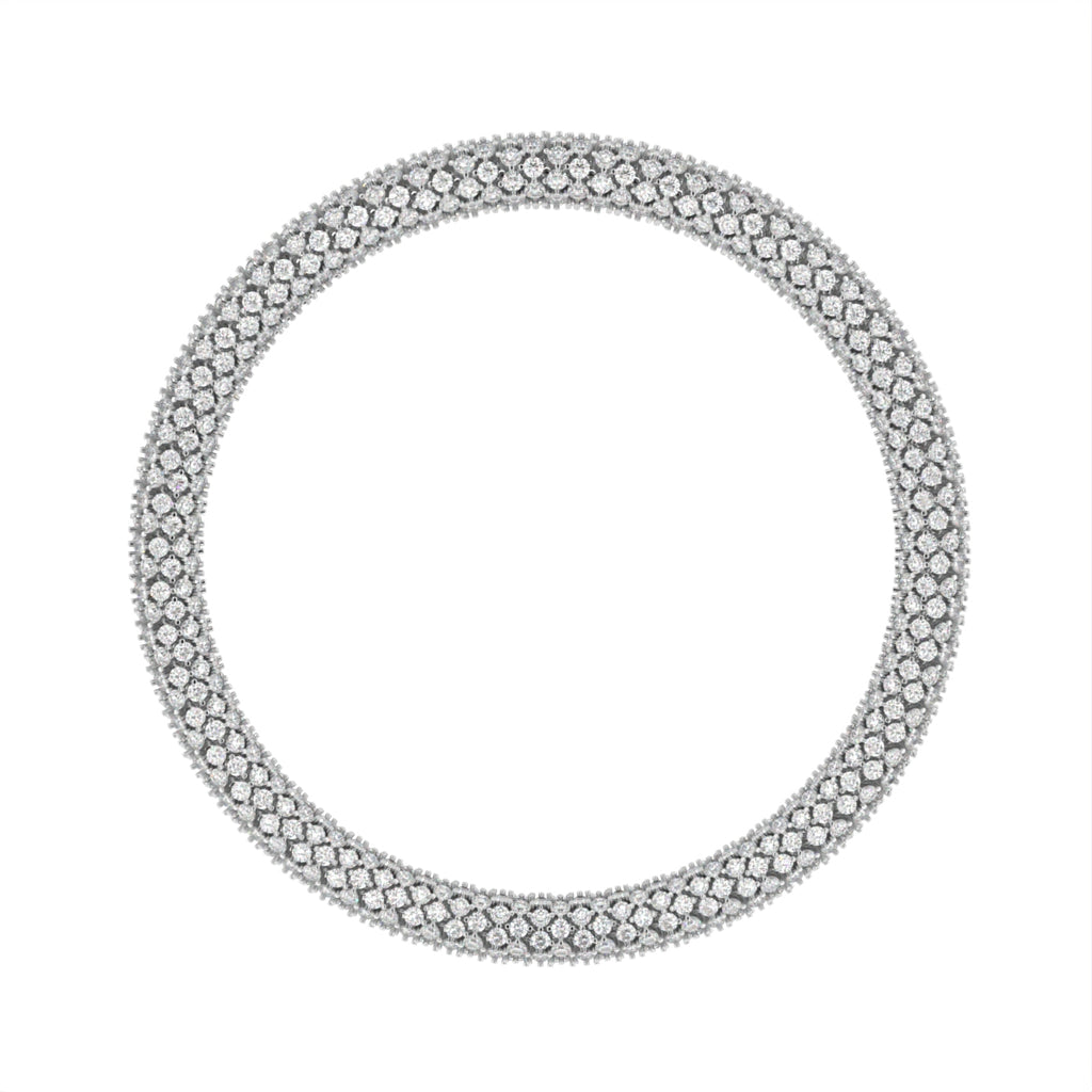 18K Round Diamond Pave Bracelet — FRONT