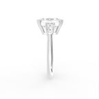 18K Trilogy Emerald-Cut Diamond Ring — SIDE