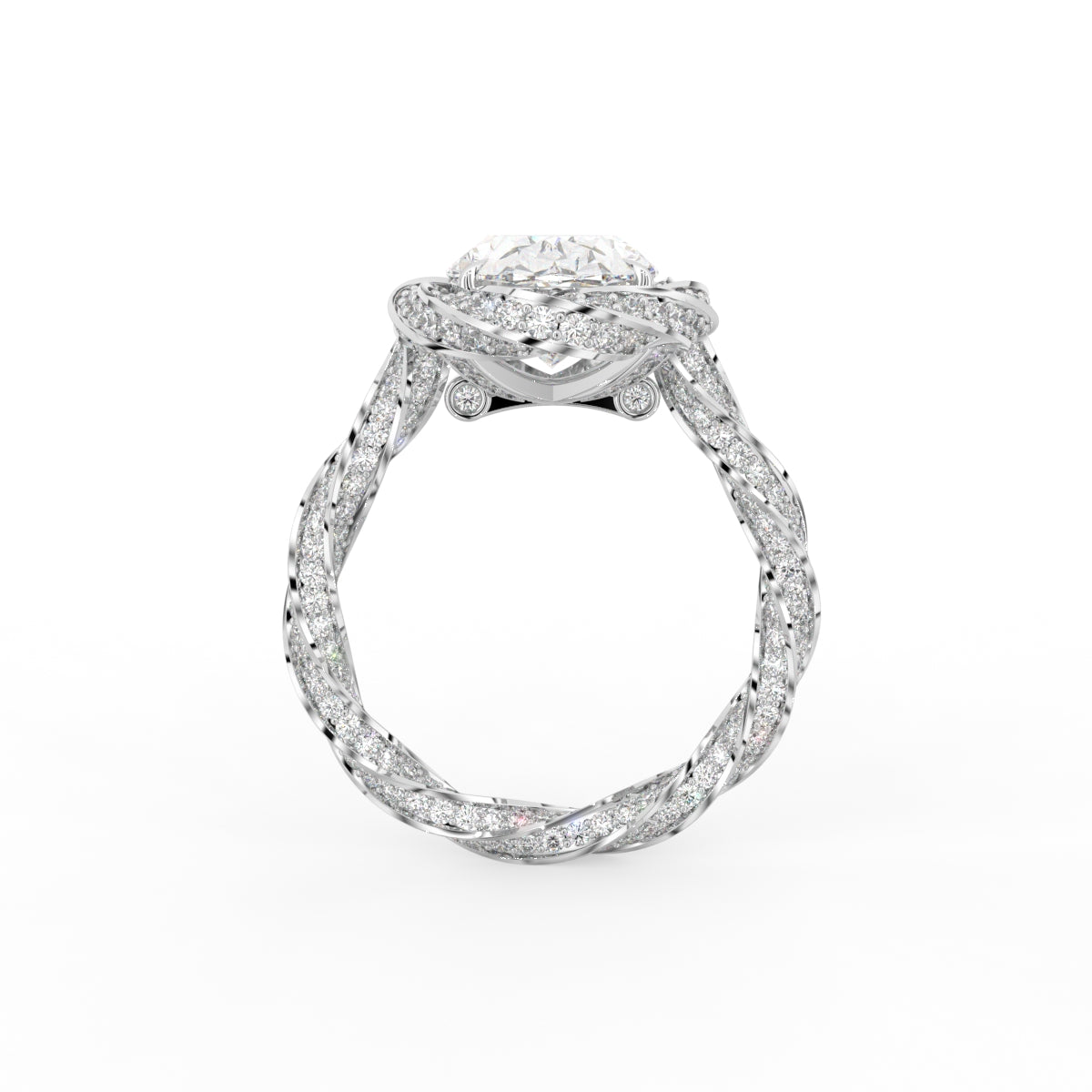 vimg:FJ6529|vimg:FJ6585|18K Solitaire Oval Diamond Ring — FRONT