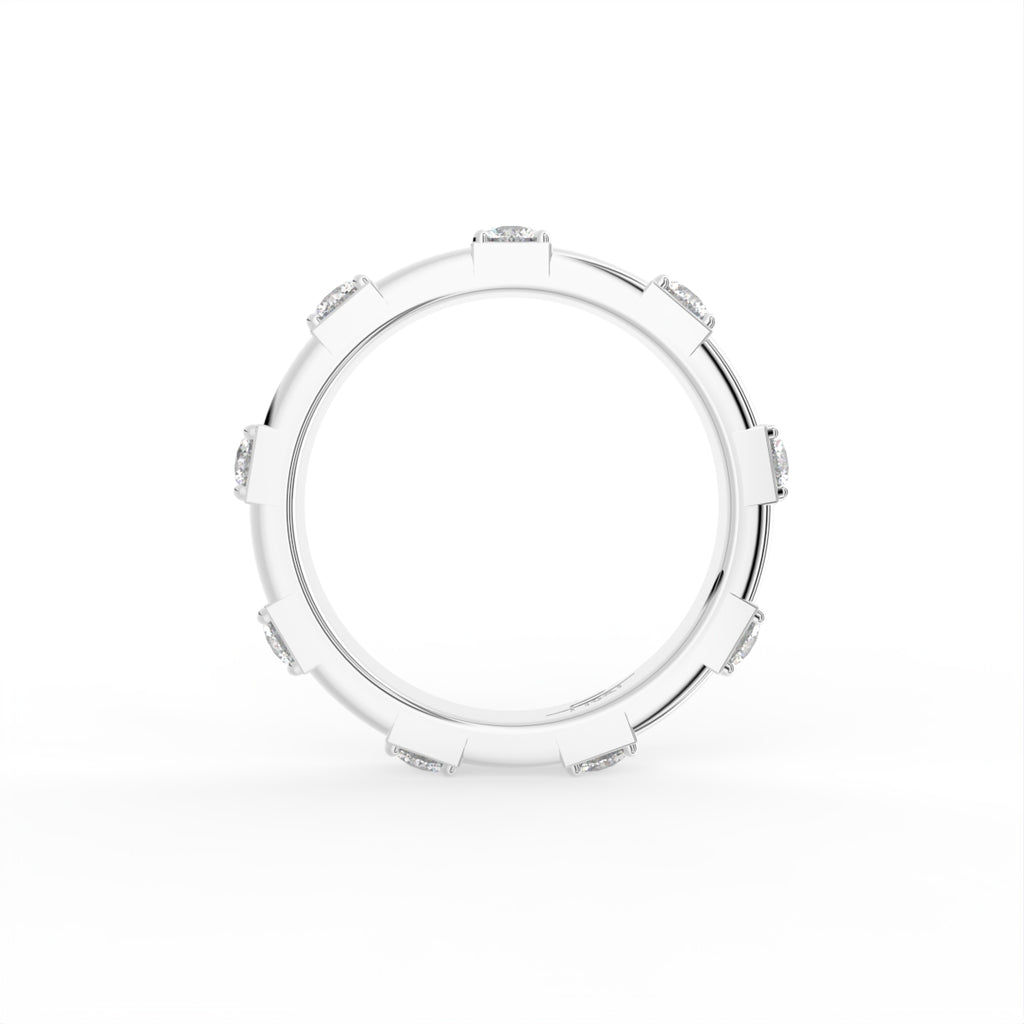 18K Eternity Round Diamond Ring — FRONT