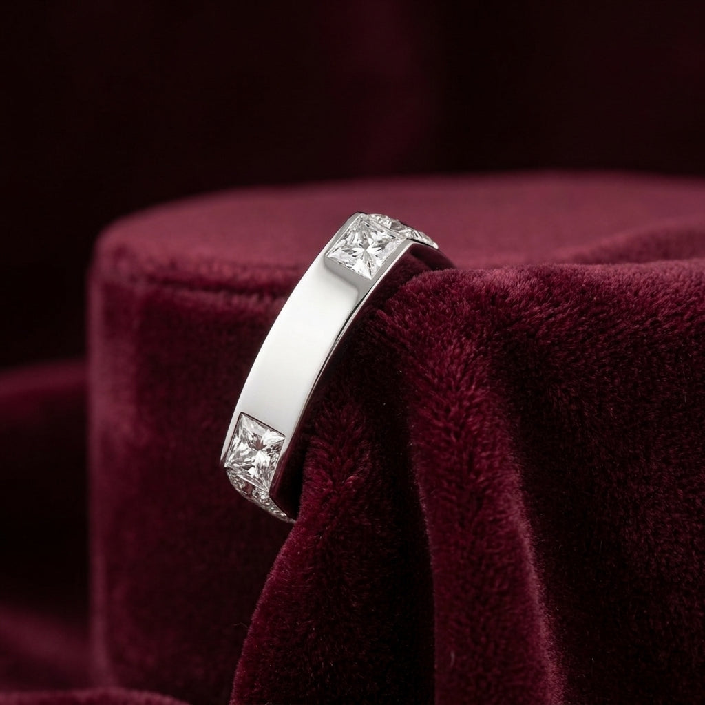 14K White Gold Princess Cut Diamond Ring