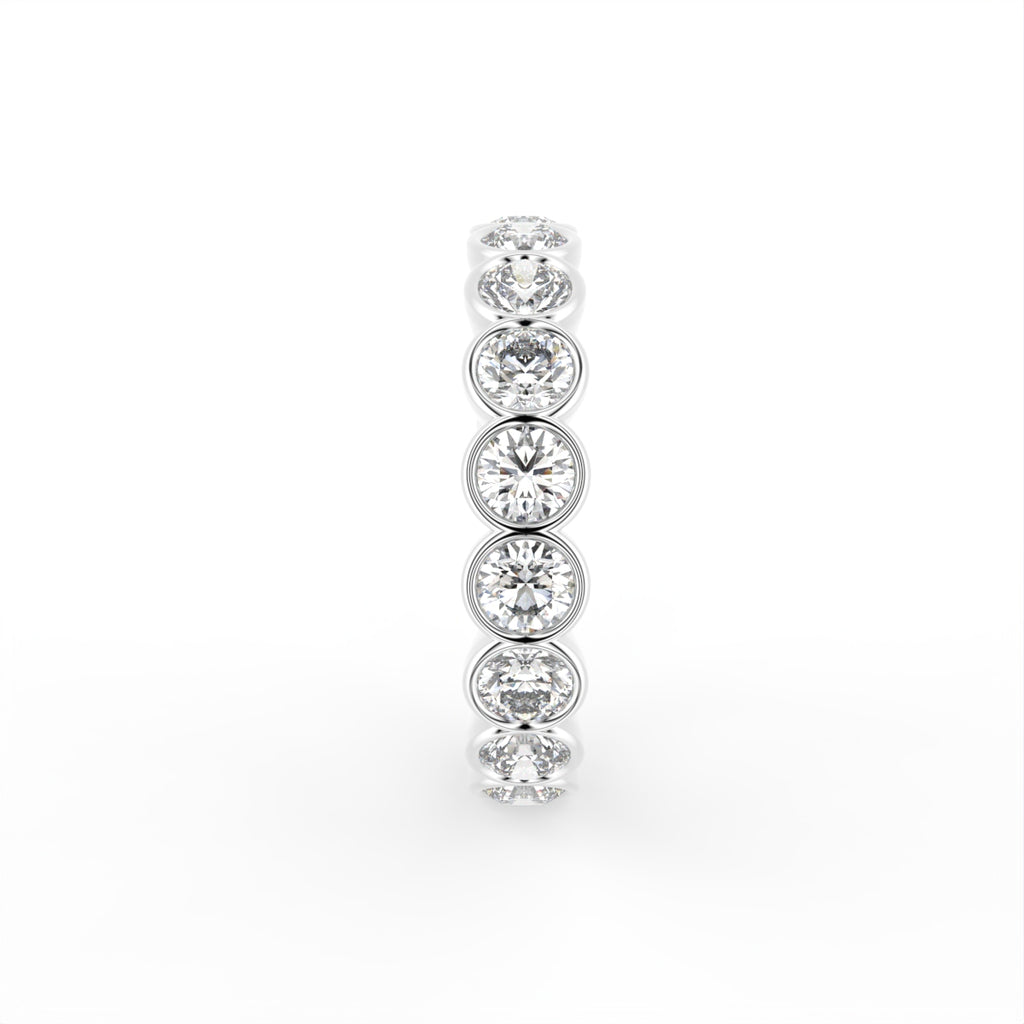 18K Full Eternity Diamond Ring — SIDE