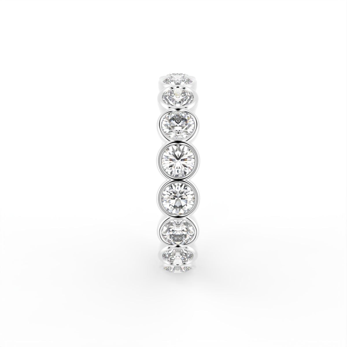 18K Full Eternity Diamond Ring — SIDE