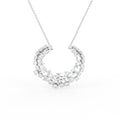 18K Abstract Cluster Round Diamond Pendant — FRONT