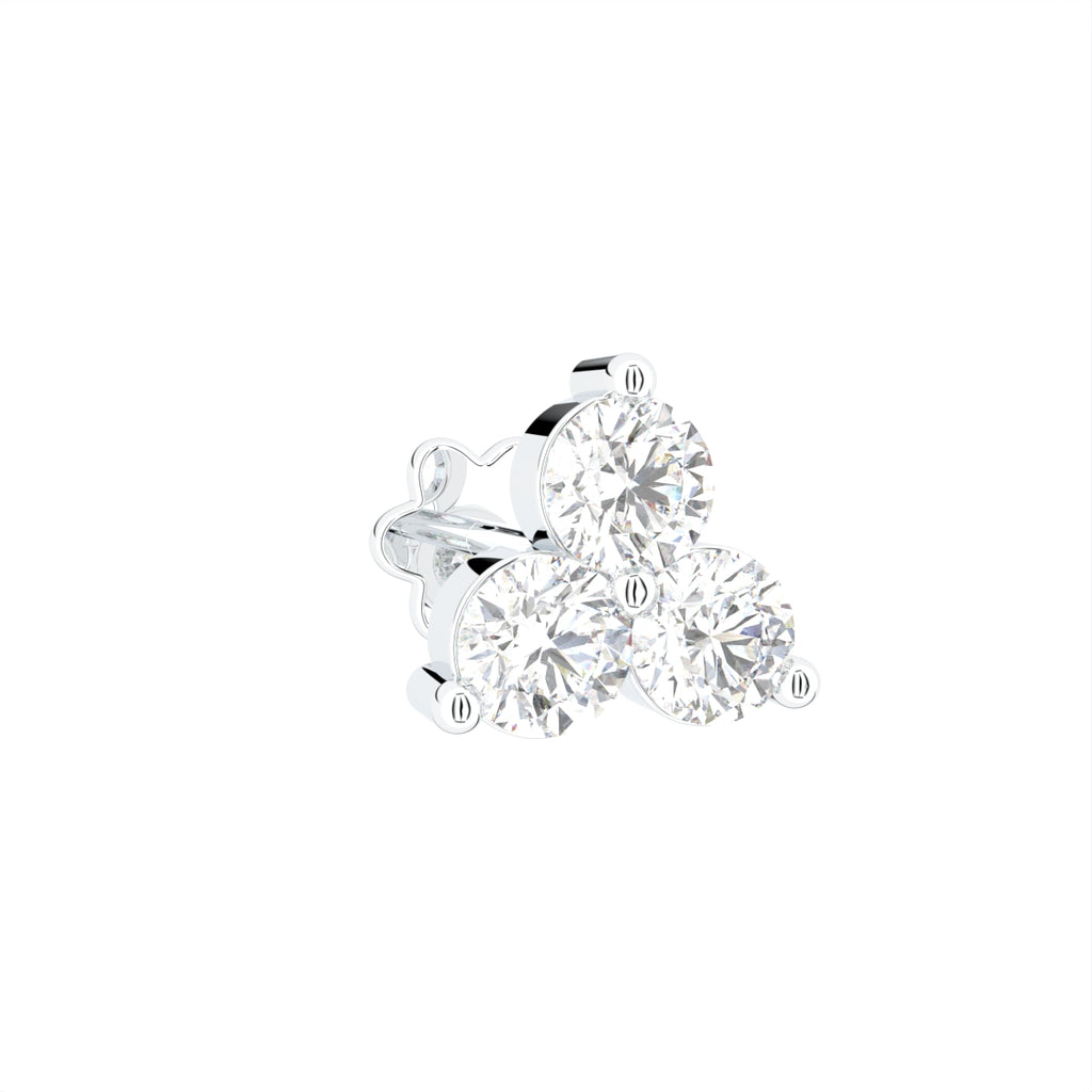 vimg:FJ3739|vimg:FJ3746|vimg:FJ4124|14K Round Diamond Piercing Earrings — 3D VIEW