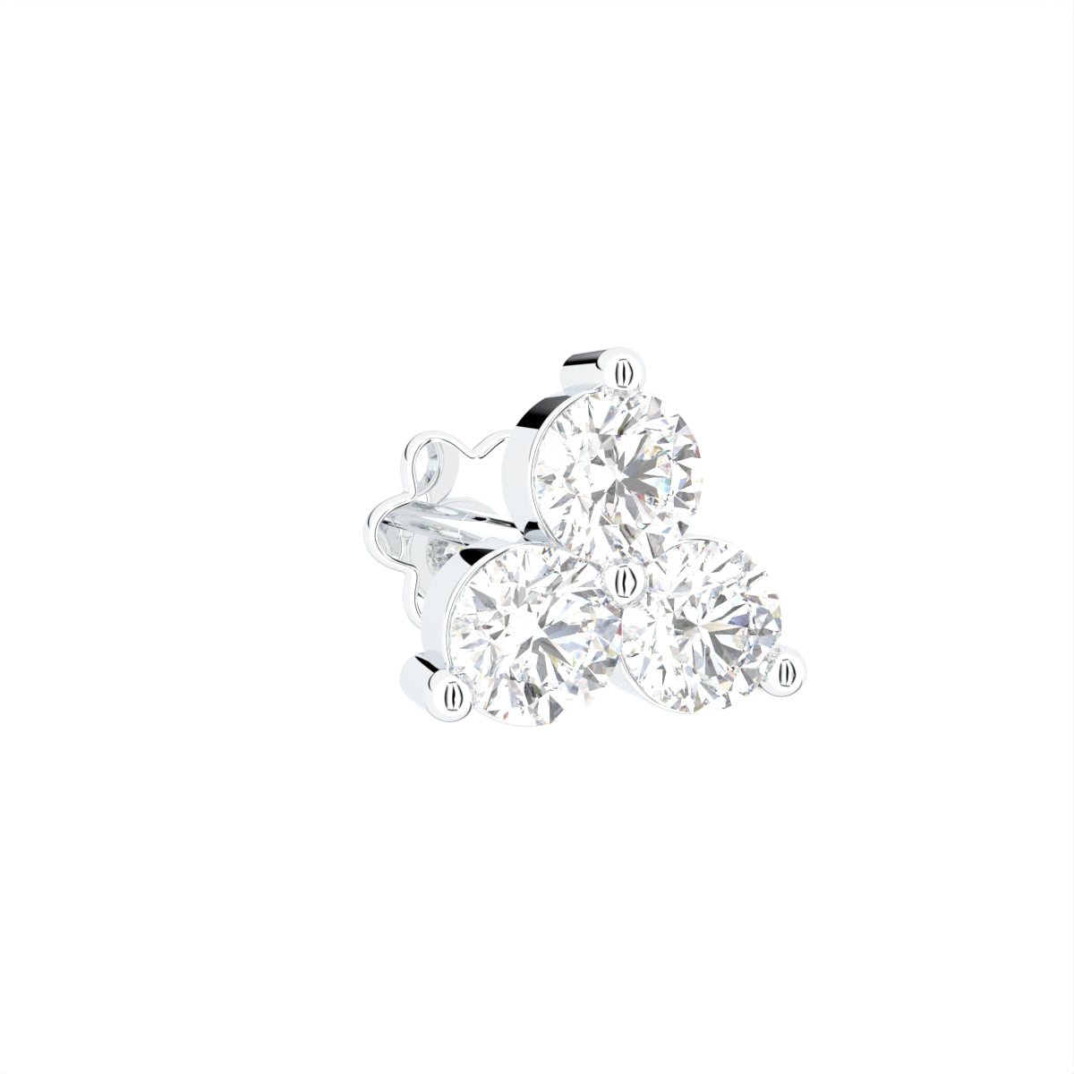 vimg:FJ3739|vimg:FJ3746|vimg:FJ4124|14K Round Diamond Piercing Earrings — 3D VIEW