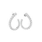 18K Feather Diamond Earrings — 3D VIEW
