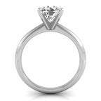 18K Round Diamond Solitaire Engagement Ring — FRONT