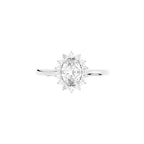 18K Halo Diamond Ring — TOP