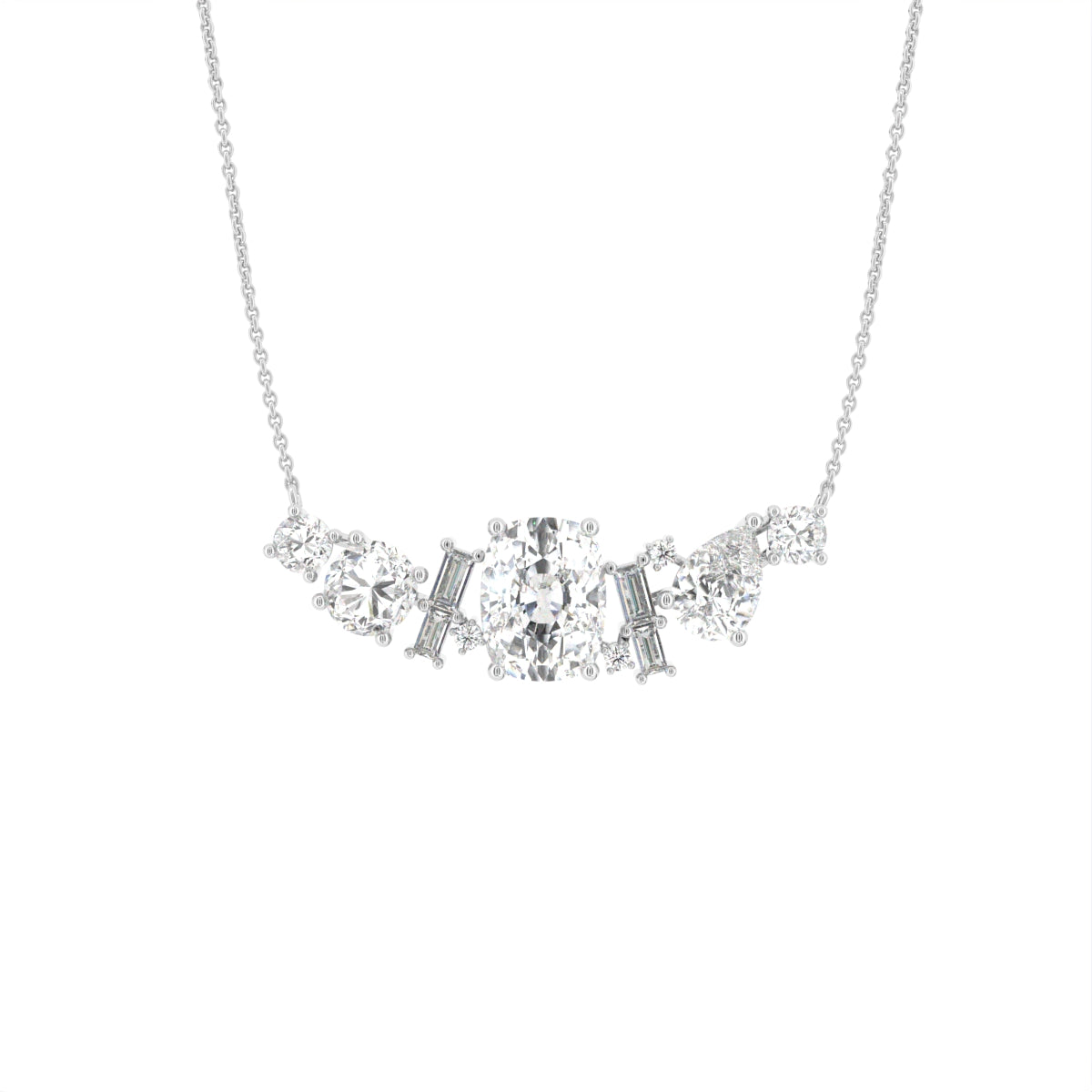 18K Diamond Pendant — FRONT