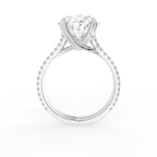 18K Yellow Gold Solitaire Oval Diamond Engagement Ring — FRONT