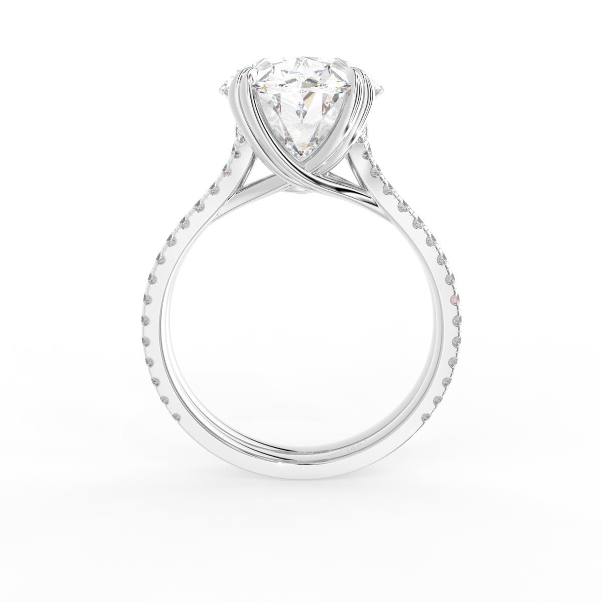 18K Yellow Gold Solitaire Oval Diamond Engagement Ring — FRONT