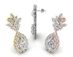18K Pear Diamond Drop Earrings — 3 COLOR