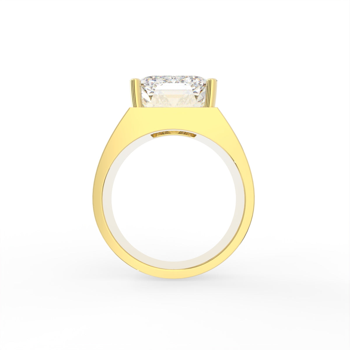 Sterling Silver Diamond Ring — FRONT/BACK