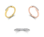 18K Rose Gold Round Diamond Eternity Ring — 3 COLOR