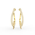 Sterling Silver Pear Diamond Earrings — TOP