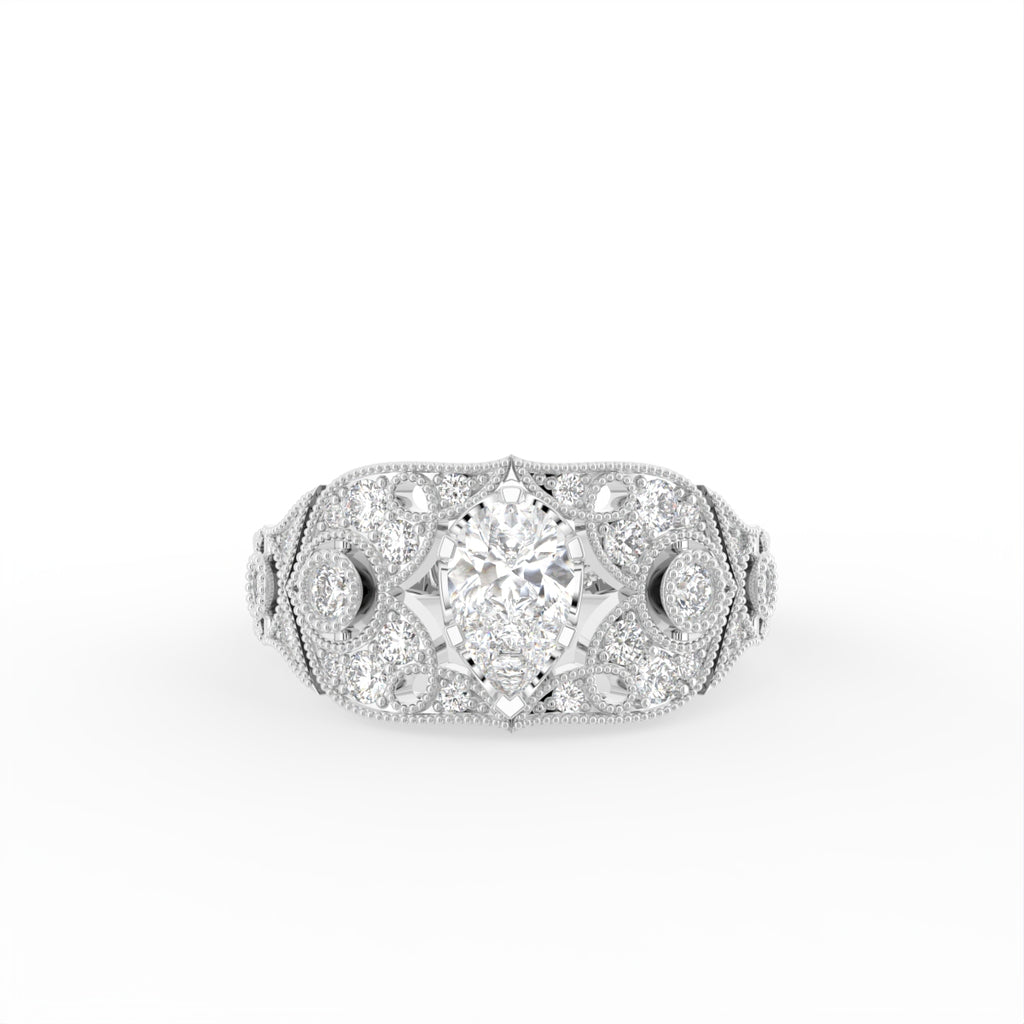 18K Bespoke Diamond Ring — TOP
