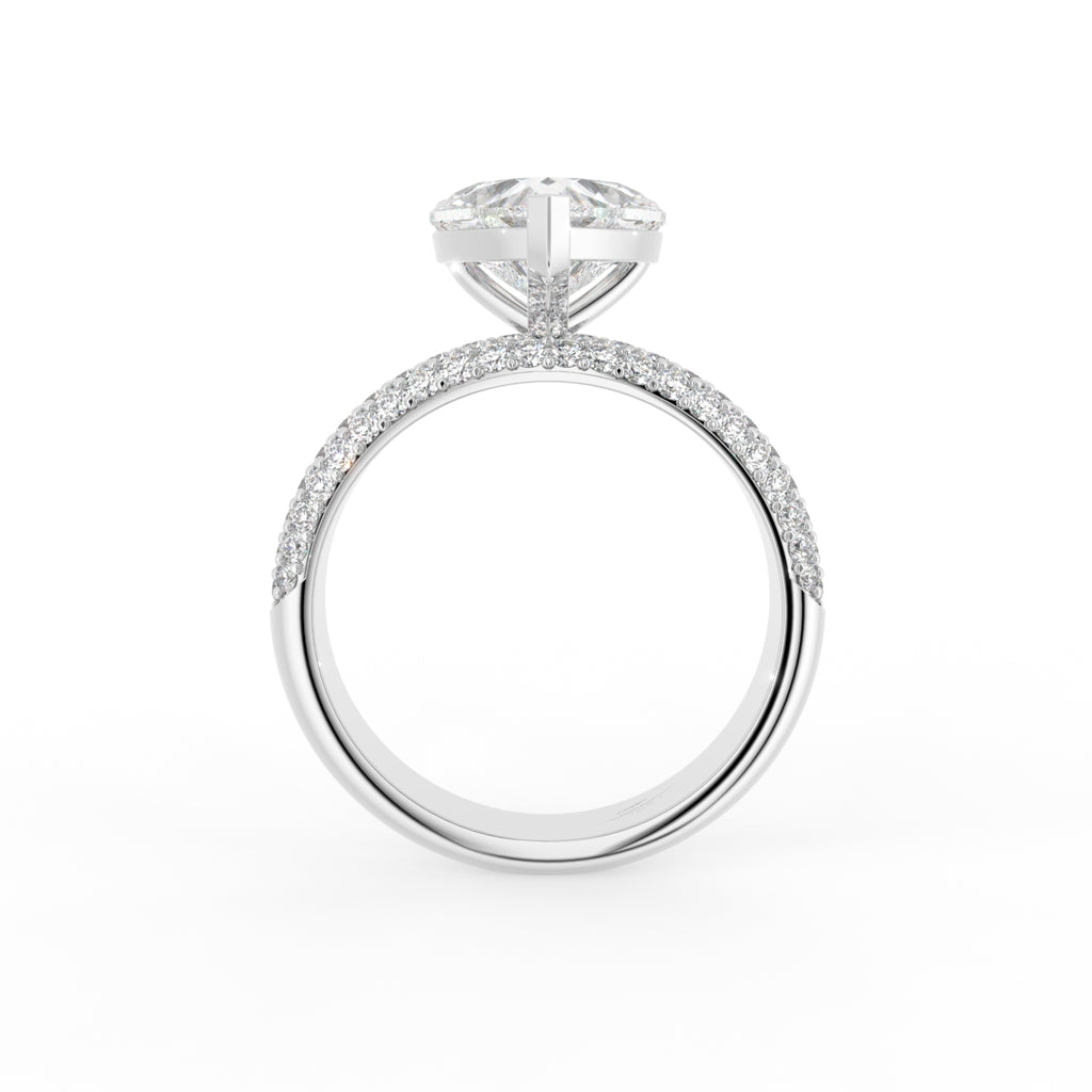 vimg:FJ6774|vimg:FJ6775|18K Solitaire Heart Diamond Engagement Ring — FRONT