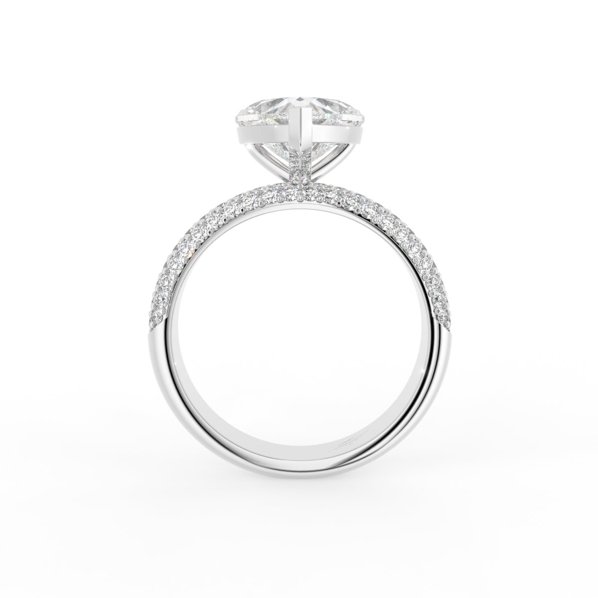 vimg:FJ6774|vimg:FJ6775|18K Solitaire Heart Diamond Engagement Ring — FRONT