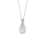 18K Solitaire Pear Diamond Pendant — 3D VIEW