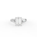18K Solitaire Radiant Diamond Engagement Ring — TOP