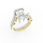 Sterling Silver Radiant Diamond Ring — IMAGE URL
