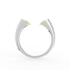 Sterling Silver Diamond Ring — FRONT/BACK