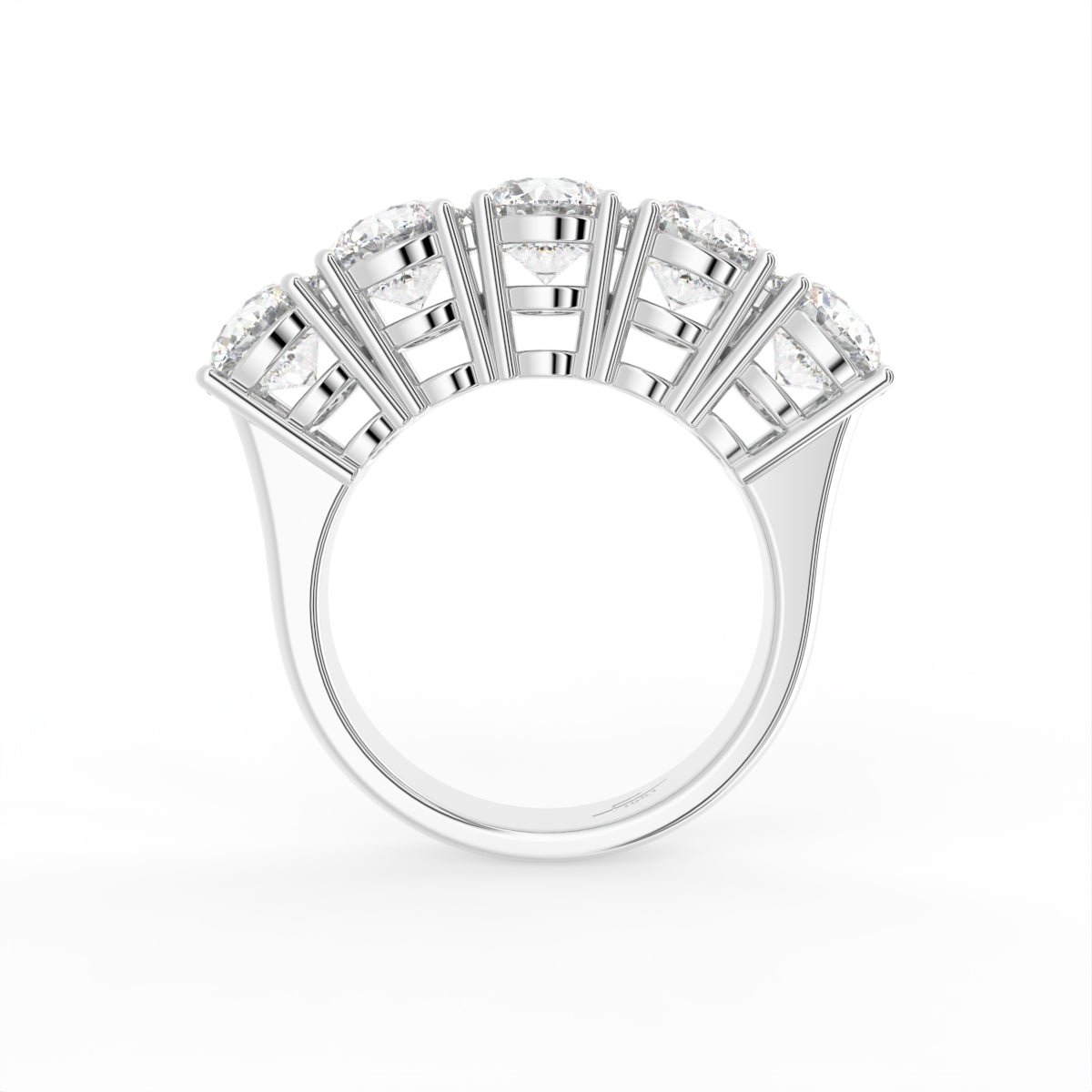 18K Bespoke Round Diamond Ring — FRONT
