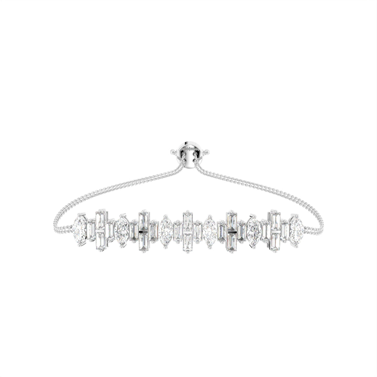 18K Gold Marquise Diamond Bracelet — TOP